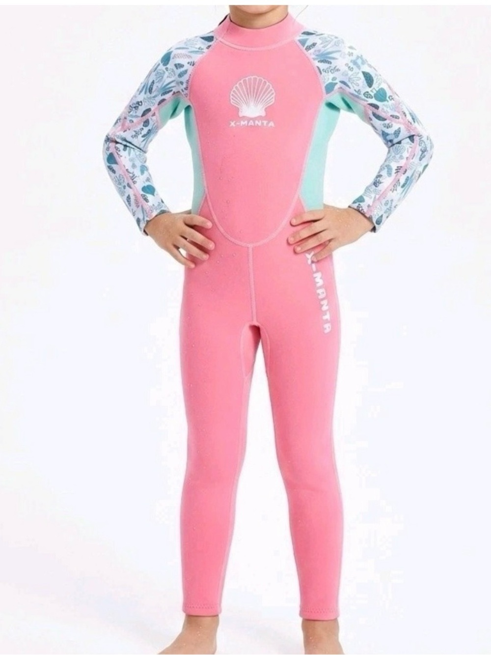 Dive and Sail Neoprene Kids’ Wetsuit Size XXL Pink Long Sleeve Back Zip Full